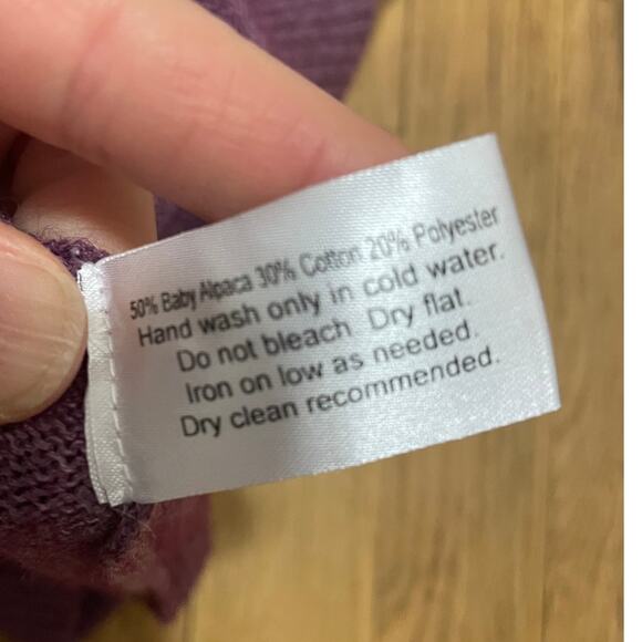 Criquet Purple Baby Alpaca Blend Knit Collared Henley Pullover Polo Golf Men's M - Picture 5 of 6